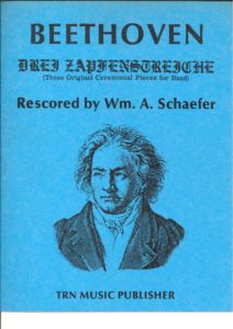 吹奏楽譜「三つのオリジナル儀式曲/ベートーベン作曲」
