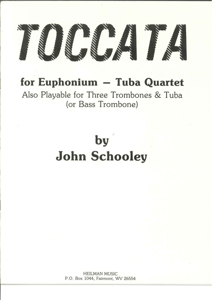 ユーフォニアム・テューバ四重奏譜「トッカータ」スクーリー作曲