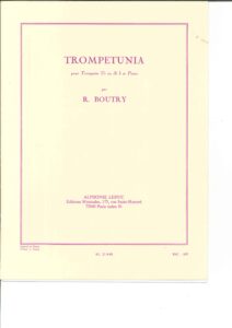 トランペット用楽譜 ブートゥリ作曲「TROMPETUNIA(B♭トランペットとピアノのための)」